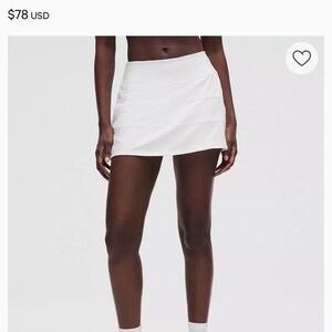 Lululemon Pace Revival Skirt Size 4 (Reg) in White